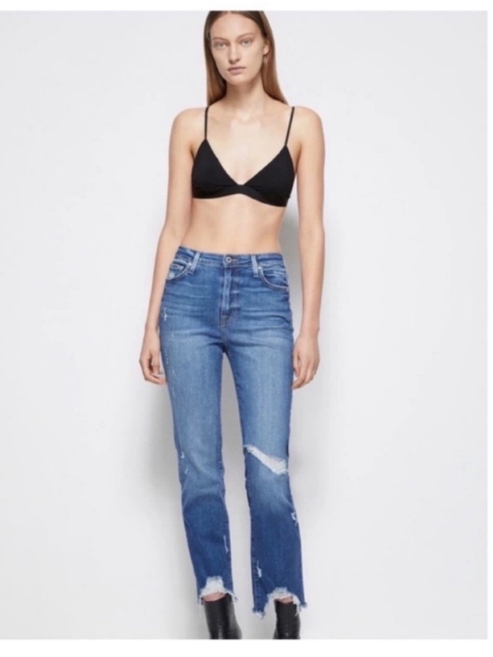 Jonathan Simkhai Chewed Hem Jeans